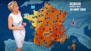 En 2015, Evelyne Dhéliat présentait sur TF1 un faux bulletin météo de l’été 2050. Un présage qui s’est révélé exact avec près de 30 ans d’avance...