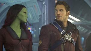 Gamora (Z. Saldana) et Star-Lord (C. Pratt) font partie de l’équipe de choc devant sauver l’Univers.