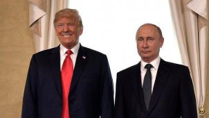 Donald Trump et Vladimir Poutine lors de leur rencontre à Helsinki en juillet 2018.