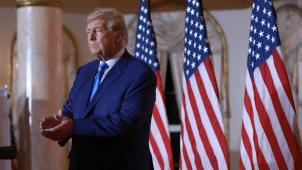 US-FORMER-PRESIDENT-DONALD-TRUMP-SPENDS-MIDTERM-ELECTION-NIGHT-A