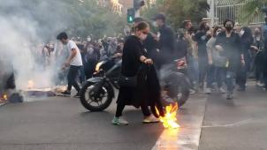 Manifestations à Téhéran, octobre 2022. «Nous descendons en rue pour reprendre contrôle de la rue, de la ville, de la vie», explique Shokoofeh Azar.