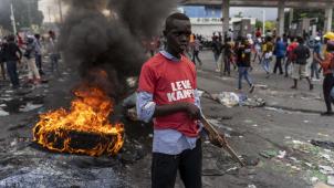 Après l’appel à l’aide d’Ariel Henry, fin octobre, pour une intervention militaire internationale, des manifestants ont protesté à Port-au-Prince.