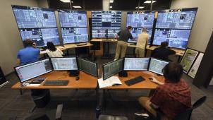 Une simulation de salle de contrôle de SMR chez NuScale aux Etats-Unis.