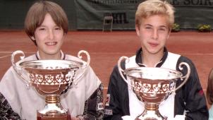 Avant d’embrasser la carrière que l’on sait, Justine Henin et Olivier Rochus (ici en 1995 lors de la remise des Trophées aux vainqueurs de la Coupe de l’Espérance organisée par «Le Soir»), ont suivi la filière du tennis-études à Mons.