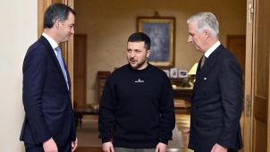 Avant de se rendre  au Parlement européen,  Volodymyr Zelensky a rencontré  le roi Philippe et Alexander De Croo.