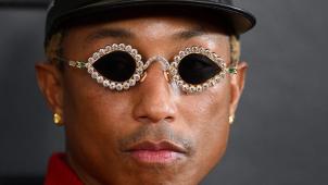 Pharrell Williams aux Grammy Awards, le 6février dernier à Los Angeles.
