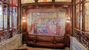 L’escalier d’apparat de l’Hôtel Solvay, avenue Louise. Une réalisation de Victor Horta qui fait entrer la lumière au cœur de la maison.