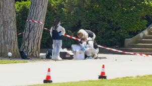 Les experts sont à l’œuvre dans le parc des jardins de l’Europe où a eu lieu le drame jeudi matin.