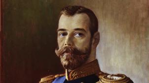 Portrait du tsar Nicolas II, huile sur toile.