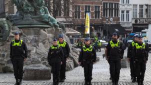 L’hommage de la police d’Anvers à Jonathan S., ce 21 mars.