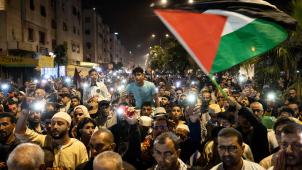 Casablanca, le 6 avril. Une énième manifestation en soutien au peuple palestinien sous les bombes à Gaza.