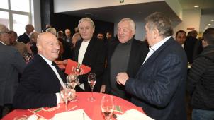 Nico Dewalque, ici avec Lucien D’Onofrio, Paul Van Himst et Eddy Merckx, souhaite vivement le retour de son ami de longue date à Sclessin.
