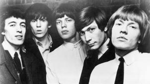 De g. à d. : Bill Wyman, Keith Richards, Mick Jagger, Charlie Watts et Brian Jones en 1964.