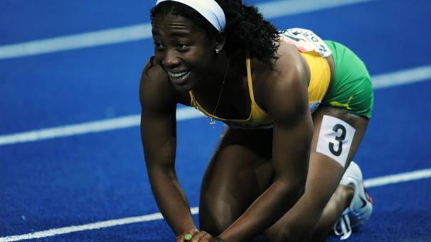 Shelly-Ann Fraser Pryce - Berlin - 2009
: la Jamaïquaine remporte le relais 4x100m des Championnats du monde d’athlétisme en 42sec06. ©Belgaimage