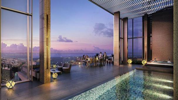 Clermont Résidence à Singapour, un modeste penthouse de 400 m2 mais à 200 m d’altitude: 41 millions d’euros. DR