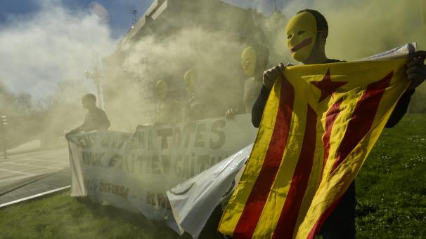 Manifestation pour la libération de leaders politiques basques pro-indépendance en Espagne.