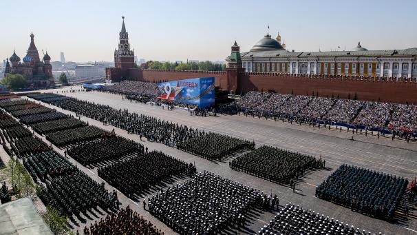 Répétition générale du défilé militaire du jour de la Victoire marquant le 74e anniversaire du triomphe sur l’Allemagne nazie à Moscou.