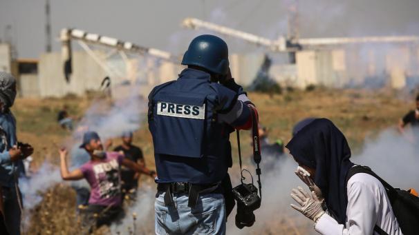 Un photographe de presse immortalise les affrontements entre les forces israéliennes et les manifestants palestiniens.
