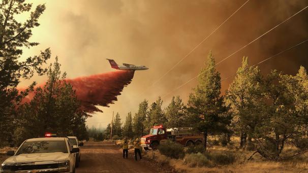 Lutte contre les incendies qui ravagent l’Oregon aux Etats-Unis.