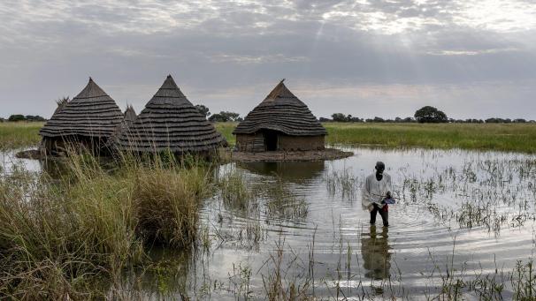 Le Soudan du Sud, touché par de violentes inondations.