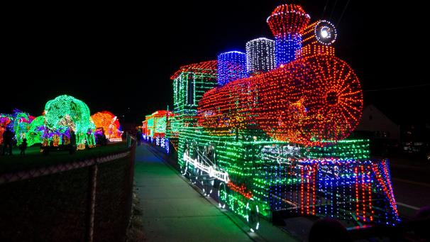 Parade des lumières du Festival d’East Peoria, aux Etats-Unis.