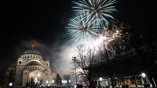 Nouvel an orthodoxe à Belgrade, en Serbie.