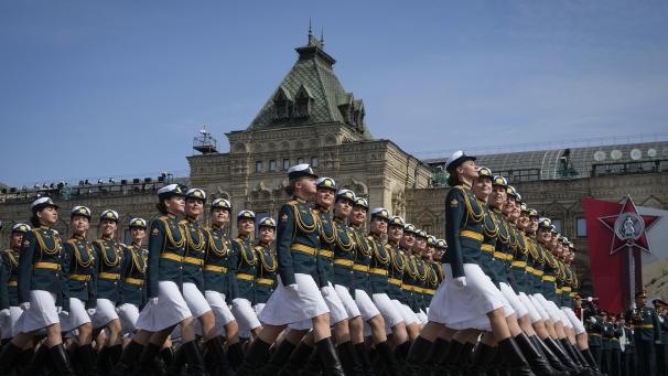 Une répétition générale du défilé militaire du jour de la Victoire à Moscou.