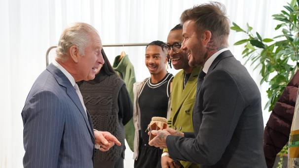 Le roi Charles III et David Beckham - Belga Image