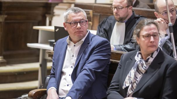 Dimitry Fourny devant le tribunal correctionnel de Mons le 24 avril.
