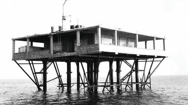 Photo de l’Île de la Rose tirée d’un journal de 1968, (auteur inconnu).