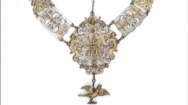 Le collier dit « de Rubens », d’un poids de 881,28 grammes et estimé 150.000-300.000 euros.