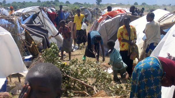 Un camp de réfugiés au Rwanda en 2006.