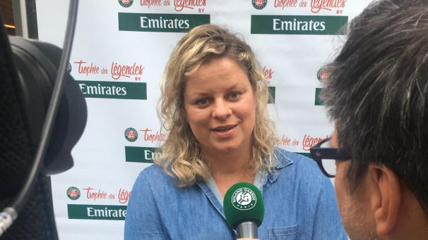 Kim Clijstersde retour à Roland-Garros, cinq ans plus tard.