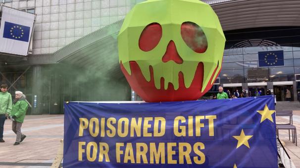 Greenpeace exhorte les députés européens à ne pas offrir de « cadeau empoisonné » aux agriculteurs via la suppression des mesures de protection de la nature de la politique agricole commune (PAC).