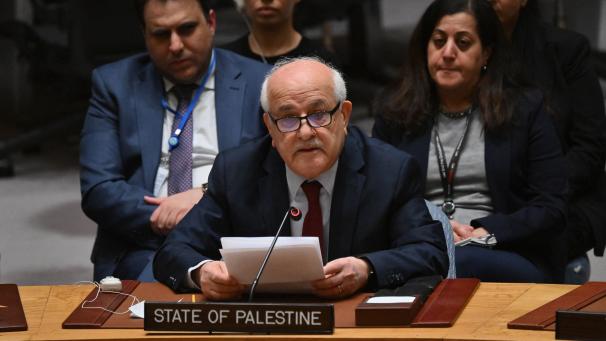 L’ambassadeur palestinien auprès des Nations unies Riyad Mansour.