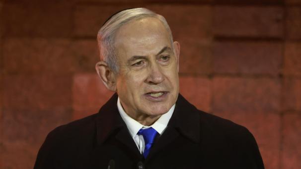 Benyamin Netanyahu au mémorial Yad Vashem, à Jerusalem, le 5 mai 2024.