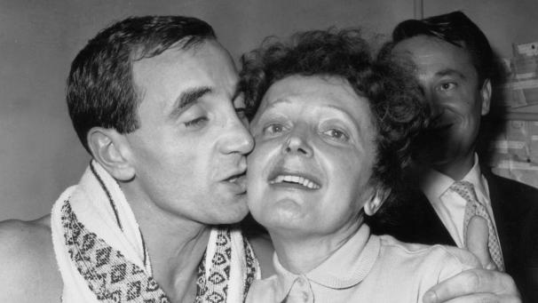 Aznavour et Piaf, ici à Paris en 1958.