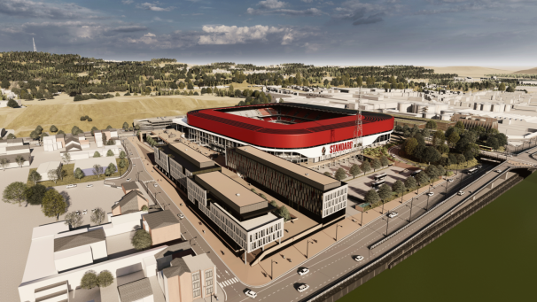 Le cabinet Assar avait commencé les plans pour la rénovation du stade de Sclessin et la création de l’esplanade et d’un business center.