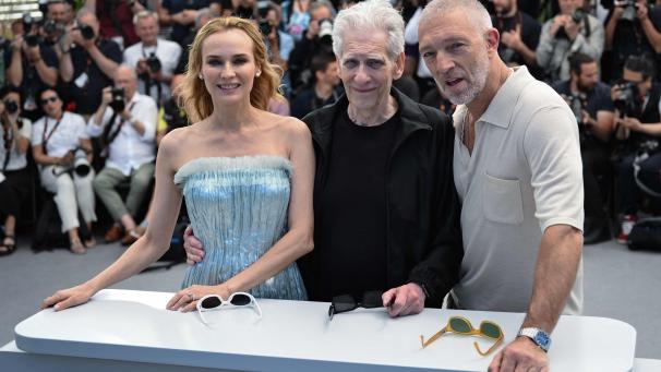 David Cronenberg entouré de Diane Kruger et Vincent Cassel pour « Les linceuls », son film le plus personnel
