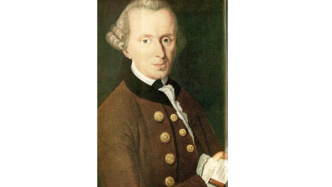 Emmanuel Kant en 1768, peint par Johann Gottlieb Becker.