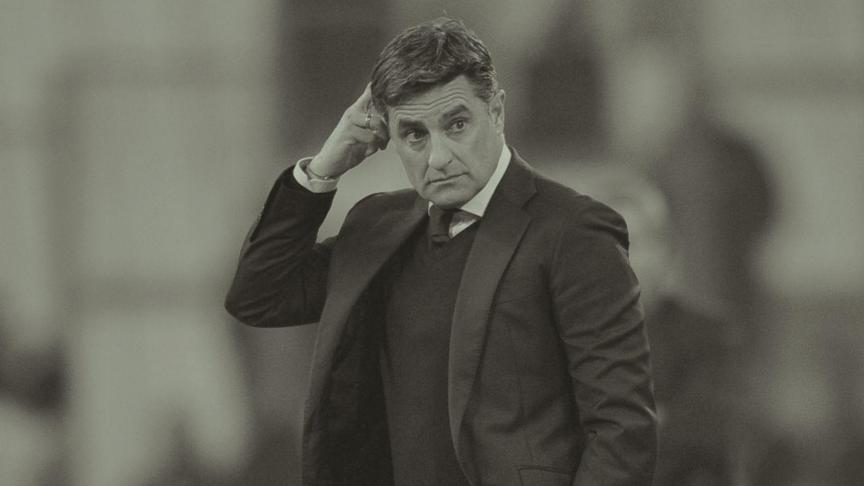 Michel, l’entraîneur, n’a jamais donné satisfaction à Marseille. © Photo News / Philippe Lecoeur.