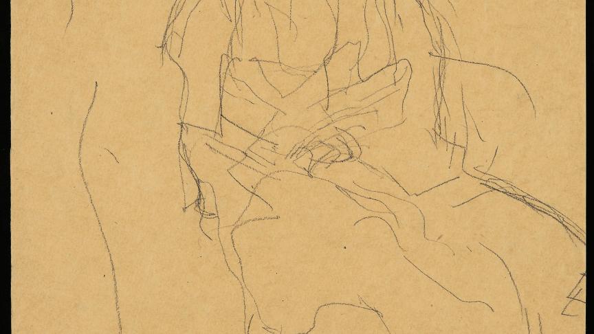 Estimé entre 60.000 et 80.000 euros, ce dessin fut exécuté par Gustave Klimt vers 1907, alors qu’il préparait son fameux portrait d’Adèle Bloch-Bauer. © D.R.