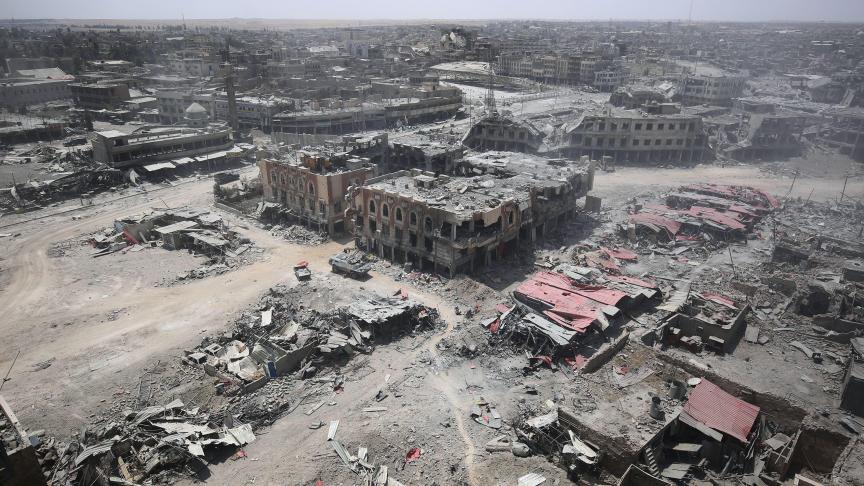 La reprise de la grande ville du nord intervient au terme d’une offensive lancée le 17 octobre par les forces irakiennes, soutenues par la coalition internationale dirigée par les Etats-Unis. © AFP