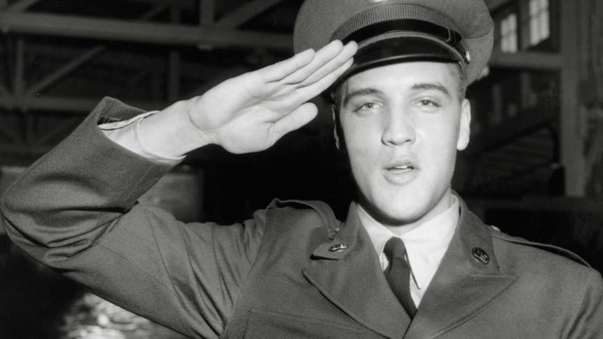 Elvis Presley à l’armée en 1958.