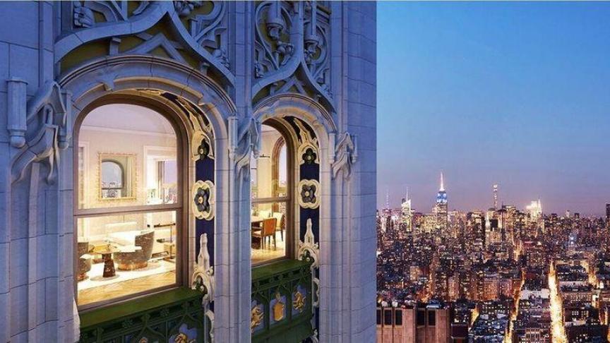 Un quintuplex situé au sommet du célèbre Woolworth Building à New York: 110 millions d’euros. DR