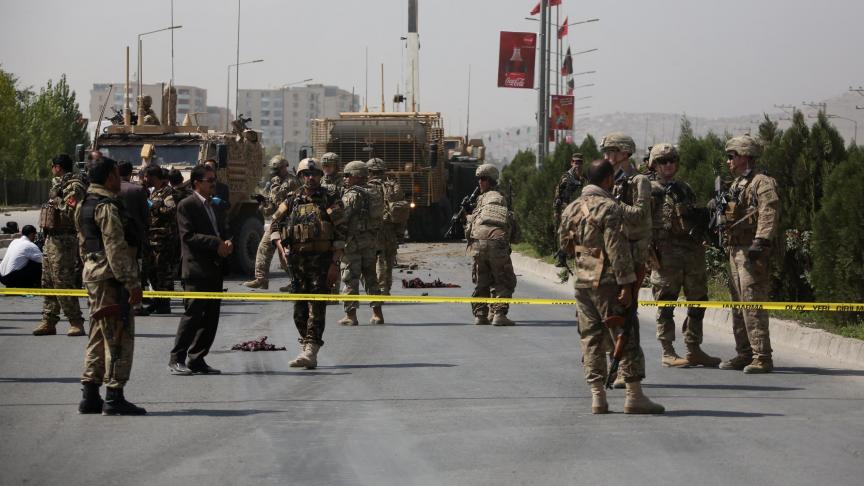 Des forces de l’Otan à Kaboul, le 24 septembre dernier © Reporters