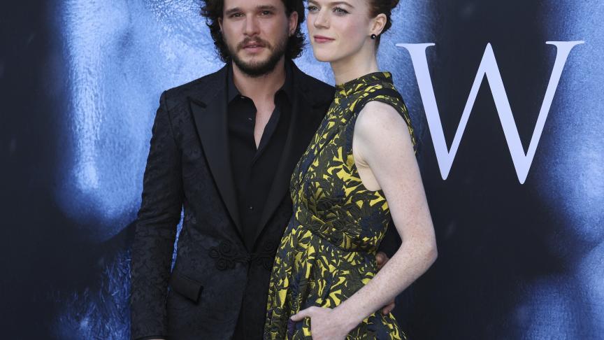 Kit Harington et sa fiancée Rose Leslie, elle aussi actrice dans la série «
Game of Thrones
».