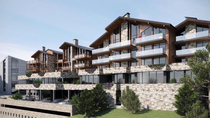Le projet Hedonia offrira 20 appartements haut de gamme avec une vue imprenable sur le Mont-Blanc. Un projet attendu longtemps par Patrick Turrian et ses acolytes... © D.R.