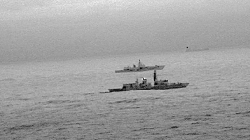 L’HMS St Albans envoyé près de la frégate russe Amiral Gorchkov © EPA
