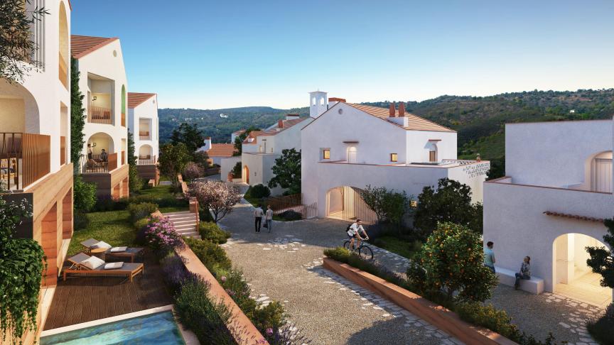 L’Ombria Resort est sans doute l’un des plus vastes projets immobiliers en construction au Portugal. Il comprendra 390 maisons au total, un hôtel 5 étoiles, des appartements et des villas. Sans oublier un parcours de golf flambant neuf. © D.R.